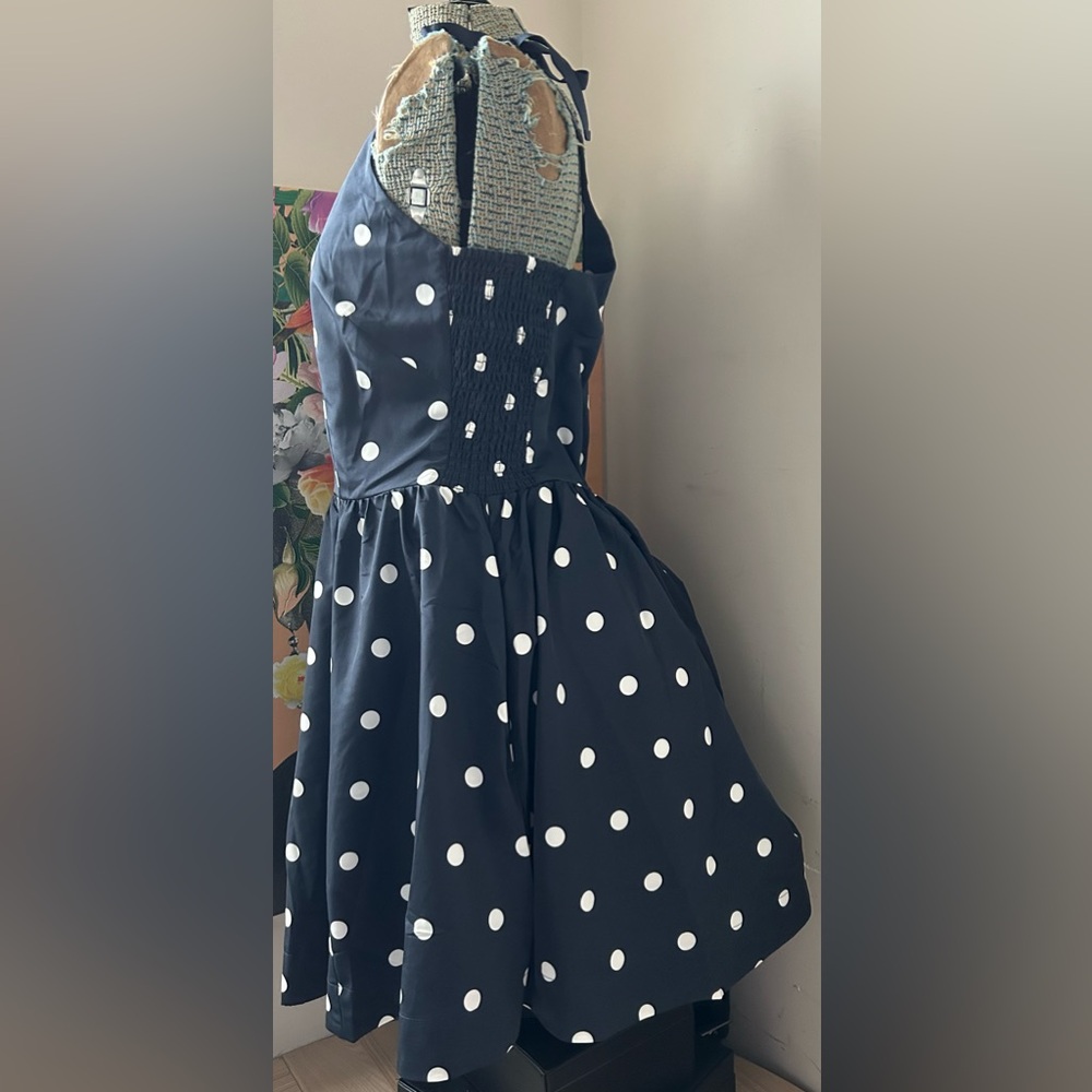 NWT OLD NAVY THE OCCASION FIT & FLARE POLKA DOT DRESS. Sz. 14. VERSATILE - Picture 4 of 10